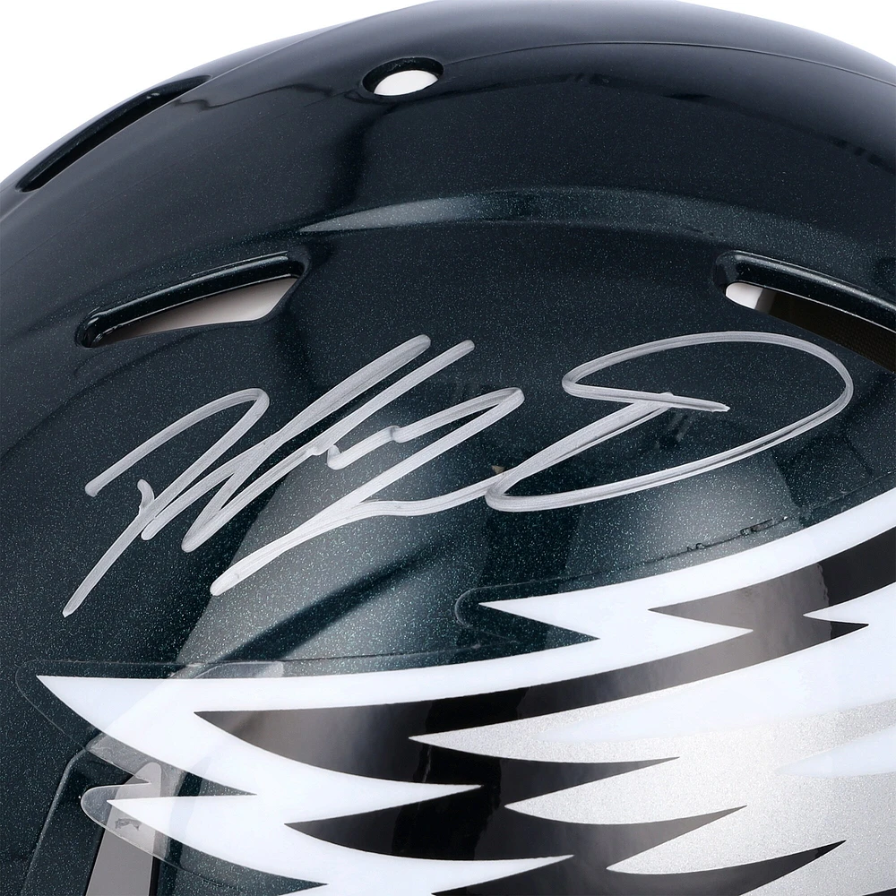 Casque authentique Riddell Speed ​​autographié par Dallas Goedert des Philadelphia Eagles