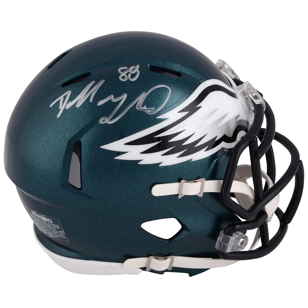 Mini casque Riddell Speed dédicacé des Eagles de Philadelphie de Dallas Goedert