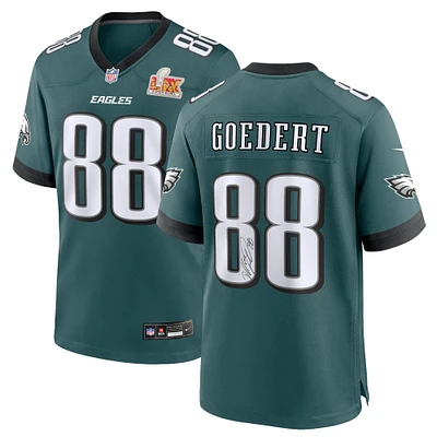 Dallas Goedert Philadelphia Eagles Autographed Super Bowl LIX Champions Nike Midnight Green Game Jersey 