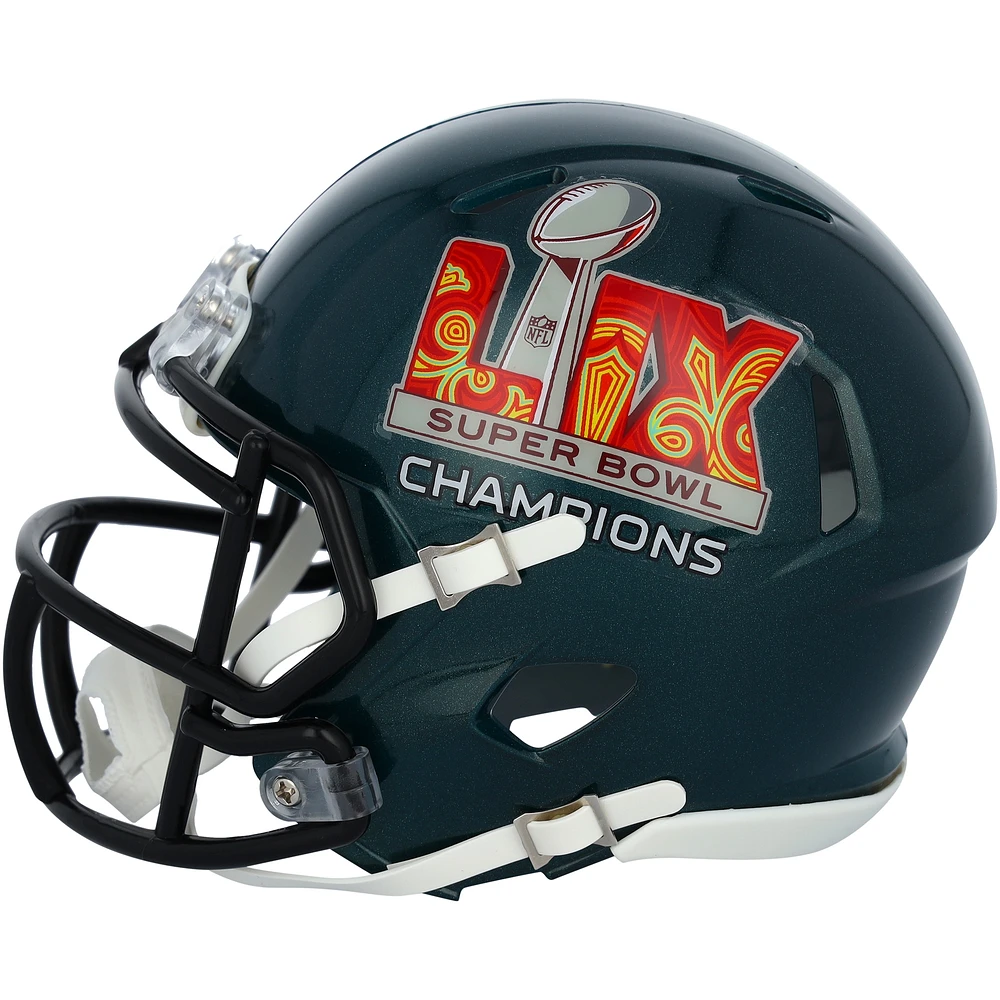 Dallas Goedert Philadelphia Eagles Autographed Super Bowl LIX Champions Riddell Logo Speed Mini Helmet