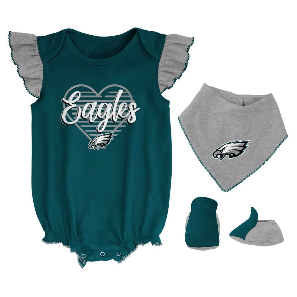 NFL Philadelphia Eagles Baby Girls' Onesies 3pk Set - 3-6M