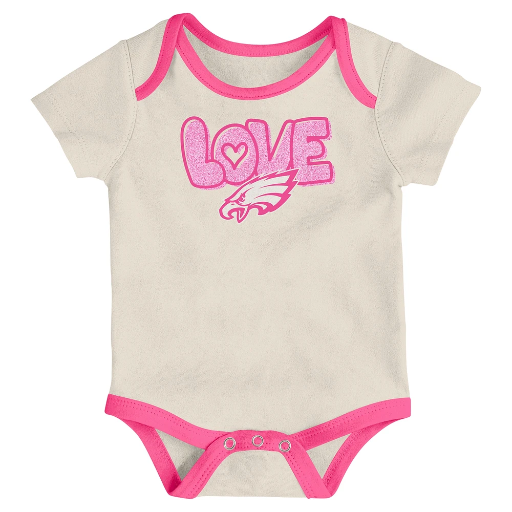 Girls Newborn & Infant White Philadelphia Eagles All The Love 2 Piece Bodysuit and Pants Set