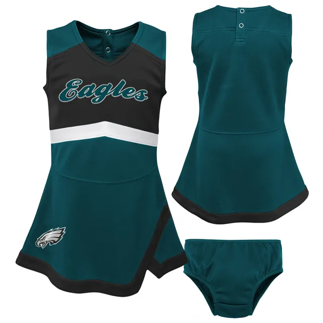 Lids Philadelphia Eagles Girls Preschool Heart to Jersey Tri-Blend Dress -  Midnight Green/Silver