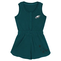 Girls Toddler Midnight Green Philadelphia Eagles Super Girl Romper