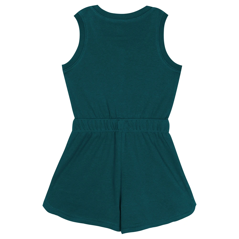 Girls Toddler Midnight Green Philadelphia Eagles Super Girl Romper