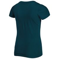 Philadelphia Eagles New Era Girls Youth Reverse Sequin T-Shirt - Midnight  Green