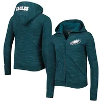 Girls Youth New Era Midnight Green Philadelphia Eagles Full-Zip Hoodie Size: Medium