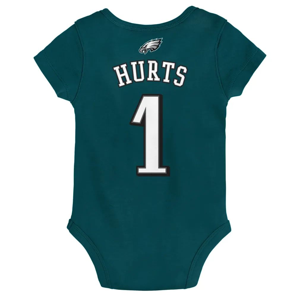 Jalen Hurts Philadelphia Eagles Youth Green Name & Number Logo T-Shirt 