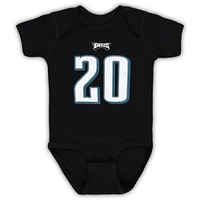 Infant Mitchell & Ness Brian Dawkins Noir Philadelphia Eagles Mainliner Retraité Joueur Nom Numéro Body