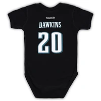 Infant Mitchell & Ness Brian Dawkins Noir Philadelphia Eagles Mainliner Retraité Joueur Nom Numéro Body