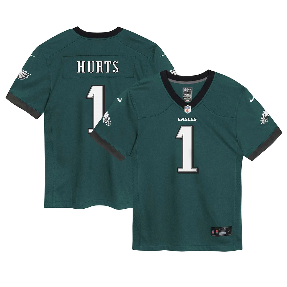 Maillot de match Nike Jalen Hurts vert minuit des Eagles Philadelphie pour bébé