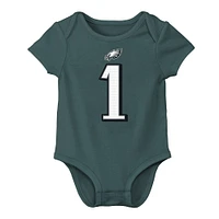 Body Nike Jalen Hurts pour bébé avec nom et numéro de joueur des Philadelphia Eagles, vert nuit