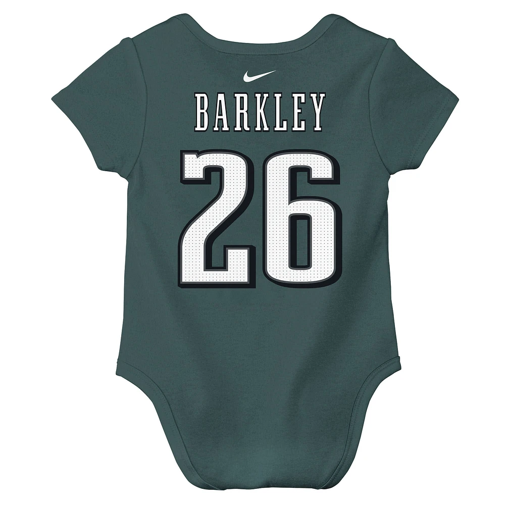 Infant Nike Saquon Barkley Midnight Green Philadelphia Eagles  Player Name & Number Bodysuit