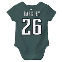 Infant Nike Saquon Barkley Midnight Green Philadelphia Eagles  Player Name & Number Bodysuit