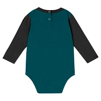 Ensemble body à manches longues et pantalon double pour bébé vert Philadelphia Eagles