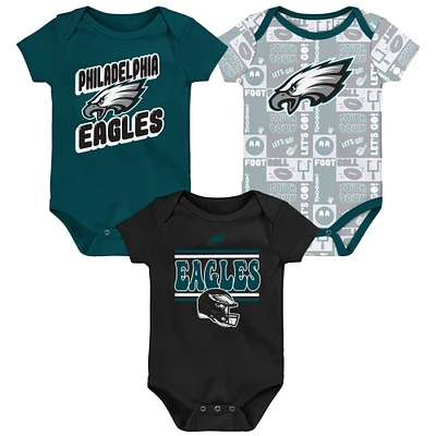 Ensemble de trois bodies pour bébé Philadelphia Eagles Play Day