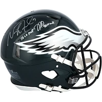 Jalen Hurts & Nick Foles Philadelphia Eagles Autographed Riddell Speed Authentic Helmet with "SB LIX MVP" & "SB LII MVP" Inscriptions