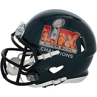 Jalen Hurts Philadelphia Eagles Autographed Super Bowl LIX Champions Riddell Logo Speed Mini Helmet