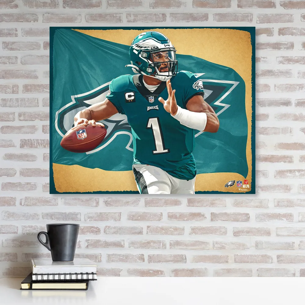 Jalen Hurts 1 Philadelphia Eagles player vintage football poster