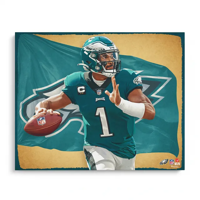 Jalen Hurts Philadelphia Eagles Fanatics Authentic Autographed 16 x 20  Black Jersey Passing Photograph