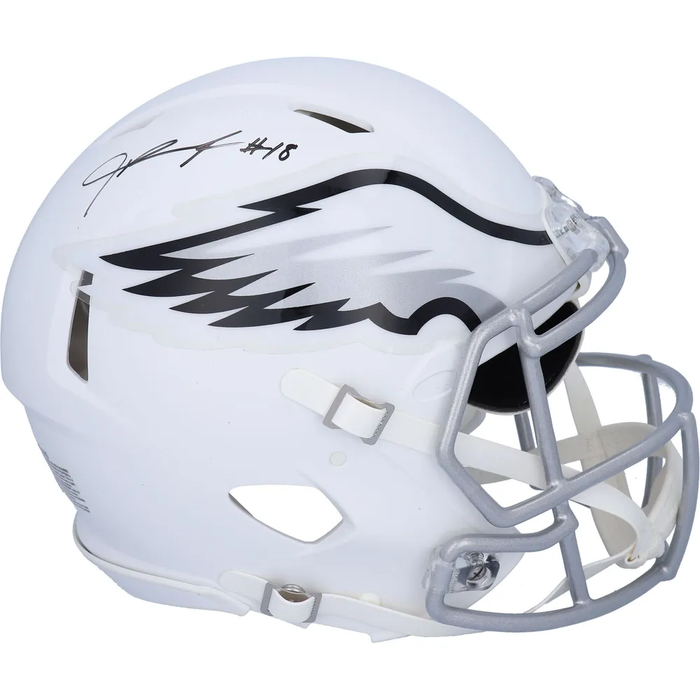 Lids Jalen Reagor Philadelphia Eagles Fanatics Authentic Autographed  Riddell Flat White Alternate Revolution Speed Authentic Helmet