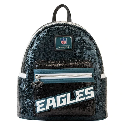 Mini sac à dos à paillettes des Philadelphia Eagles de Loungefly