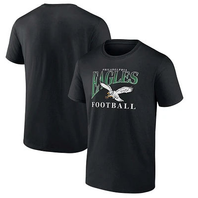 Men's Fanatics  Black Philadelphia Eagles Football T-Shirt