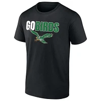 Men's Fanatics  Black Philadelphia Eagles Go Birds T-Shirt