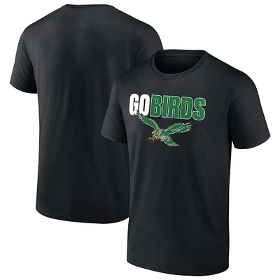 Men's Fanatics  Black Philadelphia Eagles Go Birds T-Shirt