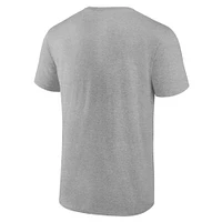 Men's Fanatics  Heather Gray Philadelphia Eagles Distressed Throwback Logo T-Shirt