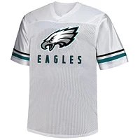 Maillot à col en V blanc pour hommes Fanatics Jalen Hurts des Eagles de Philadelphie, grande taille