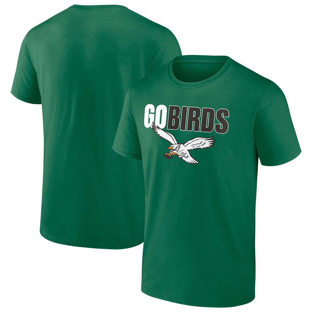 Men's Fanatics  Kelly Green Philadelphia Eagles Go Birds T-Shirt