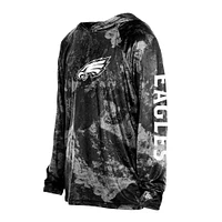 Men's New Era  Black Philadelphia Eagles RealTree Xtreme Camo Raglan Long Sleeve Hooded Top