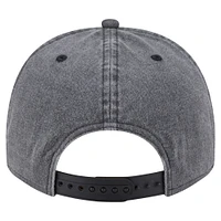 Men's New Era  Black Philadelphia Eagles Throwback Washed A-Frame 9FIFTY Snapback Hat