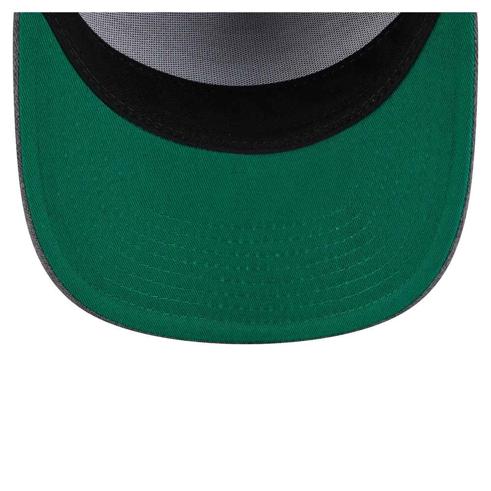 Men's New Era  Black Philadelphia Eagles Throwback Washed A-Frame 9FIFTY Snapback Hat