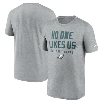 Men's Nike  Heather Gray Philadelphia Eagles Hometown Legend Performance T-Shirt