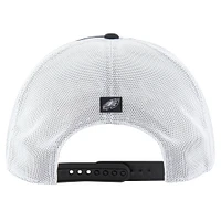 Casquette réglable '47 pour hommes des Eagles de Philadelphie Downburst Relaxed Hitch Trucker noir/blanc