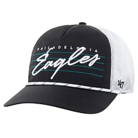 Men's '47 Black/White Philadelphia Eagles Downburst Relaxed Hitch Trucker Adjustable Hat