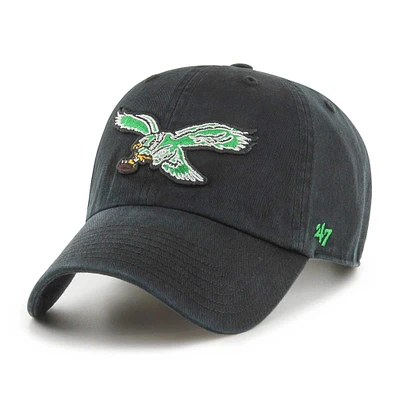 Casquette ajustable Clean Up Legacy '47 noire des Eagles de Philadelphie pour hommes