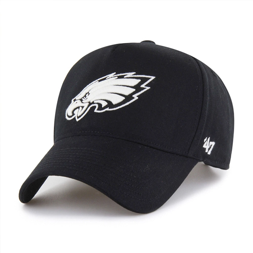Men's '47 Black Philadelphia Eagles Foundation Offside Adjustable Hat