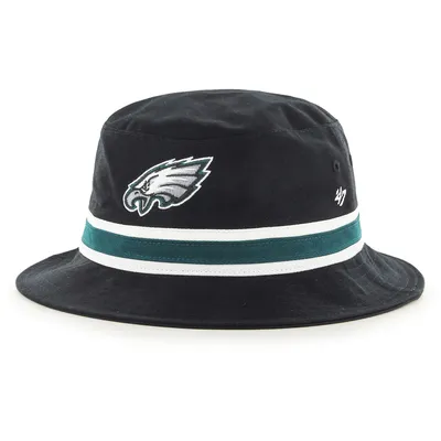 Men's '47 Black Philadelphia Eagles Clean Up Script Adjustable Hat