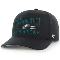 Men's '47  Black Philadelphia Eagles Super Bowl LIX Champions Hitch Adjustable Hat