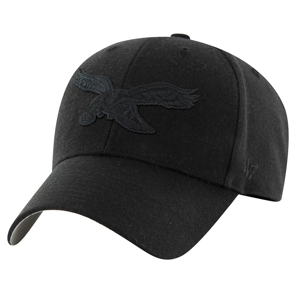 Casquette ajustable ton sur ton Philadelphia Eagles '47 noire pour homme