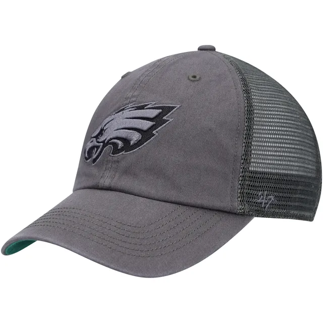 Youth '47 Midnight Green Philadelphia Eagles Logo Clean Up Adjustable Hat