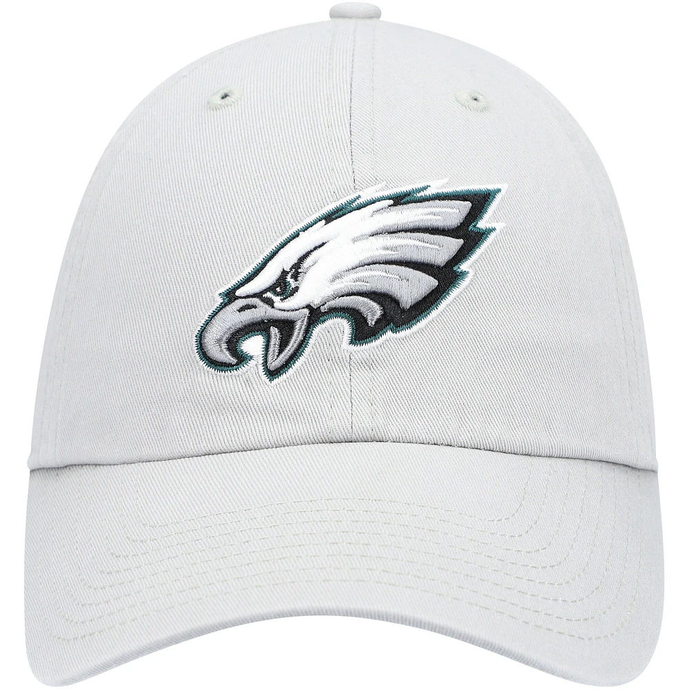 Men's '47 Gray Philadelphia Eagles Clean Up Adjustable Hat