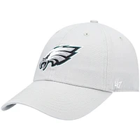 Men's '47 Gray Philadelphia Eagles Clean Up Adjustable Hat