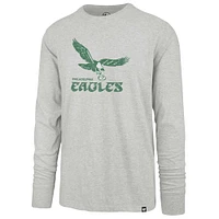 T-shirt à manches longues '47 gris Philadelphia Eagles Premier Franklin pour hommes