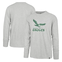 T-shirt à manches longues '47 gris Philadelphia Eagles Premier Franklin pour hommes