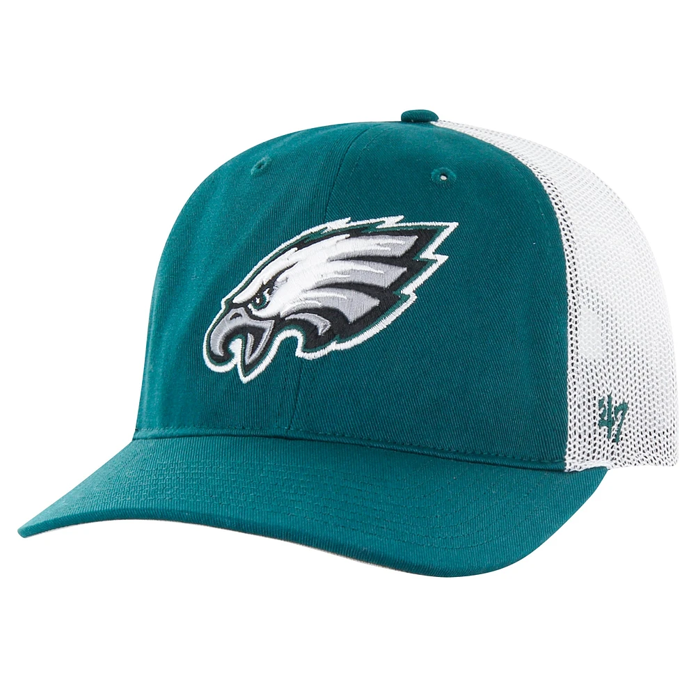 Casquette ajustable non structurée de l'équipe Philadelphia Eagles '47 verte/blanche pour homme