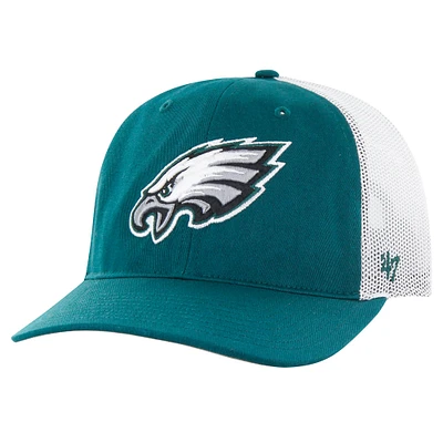 Casquette ajustable non structurée de l'équipe Philadelphia Eagles '47 verte/blanche pour homme